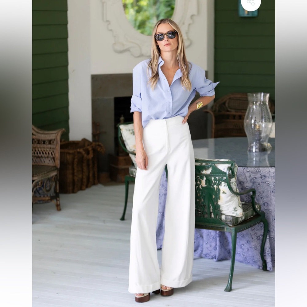 Julia Amory Wide wale Cords in white sz XS worn once